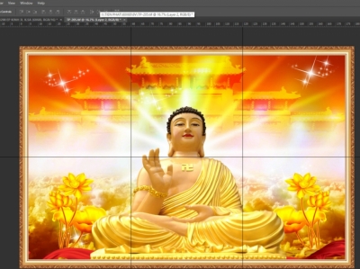 Tranh gạch 3d ốp tường phật phòng thờ - SLM29