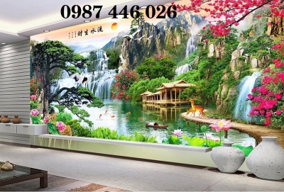 Gạch ốp tường tranh gạch phong cảnh 3d HP9273