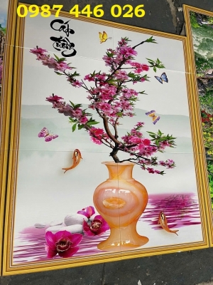 Gạch tranh bình hoa ốp tường HP83922