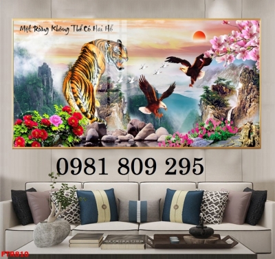 Tranh gạch phong thủy, tranh con hổ