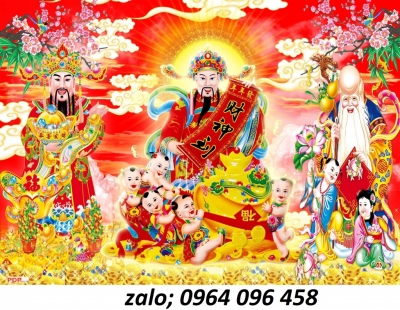 Tranh gạch 3d ốp tường phúc lộc thọ - SXC43