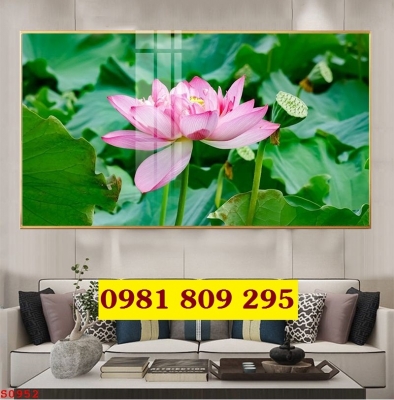 Gạch tranh cao cấp hoa sen