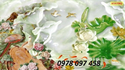 Trang trí phòng khách - tranh giả sứ ngọc