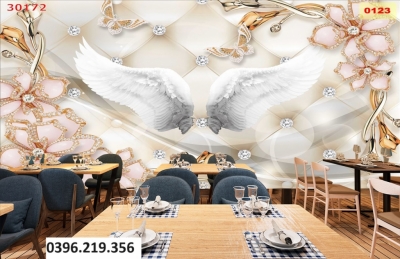 Gạch tranh đẹp cánh thiên thần 3d