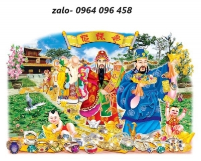 Tranh gạch 3d phúc lộc thọ - XCX33