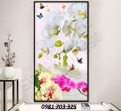 Tranh gạch 3D hoa lan
