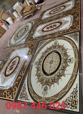 Gạch thảm khắc vàng HP7729