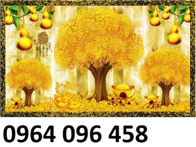Tranh 3d cây kim tiền - LXDC533