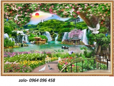 Tranh gạch 3d phong cảnh đồng quê - FSXD3