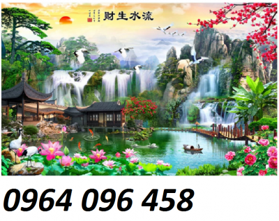 Tranh gạch 3d ốp tường phong cảnh đồng quê - NBV43