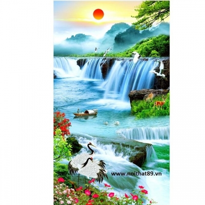 Tranh gạch phong cảnh thác nước