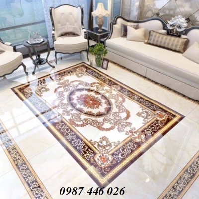 Gạch thảm sàn hoa đẹp phòng khách HP9722