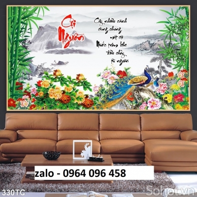 Tranh gạch 3d chim công - CX433
