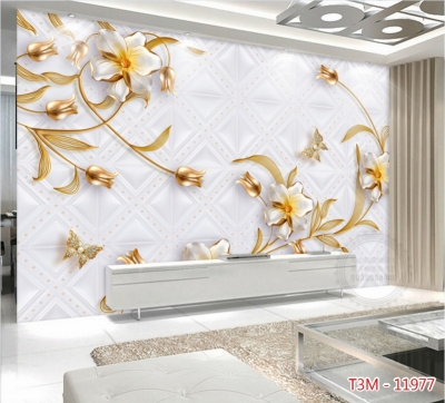 Tranh hoa 3D -gạch trang trí