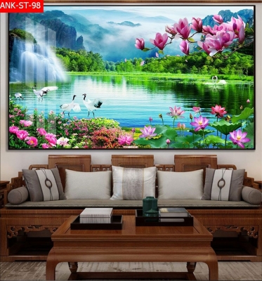 Tranh gạch 3d ốp tường phòng khách - CFV44