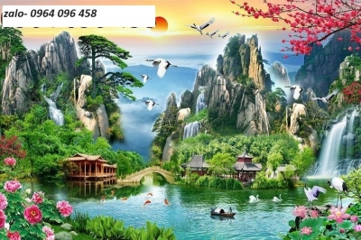 Tranh gạch 3d ốp tường phong cảnh đẹp - 322XD