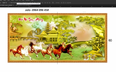 Tranh gạch 3d mã đáo thành công - LK099