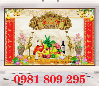 Gạch tranh ốp tường 3d phòng thờ Hn9393