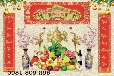 Gạch tranh trang trí bàn thờ 567DH