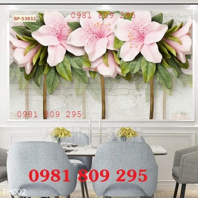 Tranh gạch men hoa ngọc 3d