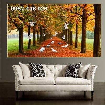 Gạch ốp tường tranh gạch phong cảnh đẹp HP9822