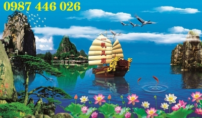 Tranh gạch men thuyền buồm HP7273