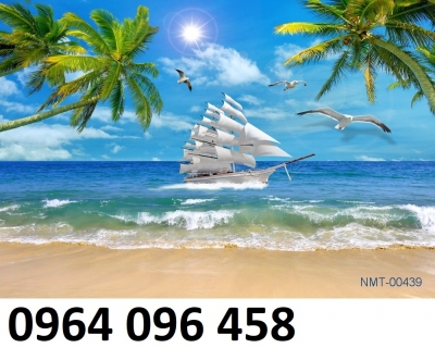 tranh gạch thuyền buồm 3d - SBN44