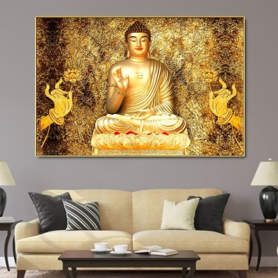 Tranh gạch 3d ốp tường phật phòng thờ - SHJ97