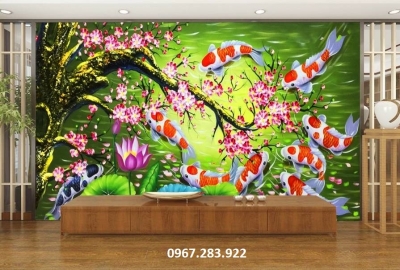 Tranh 3D- Tranh cá chép