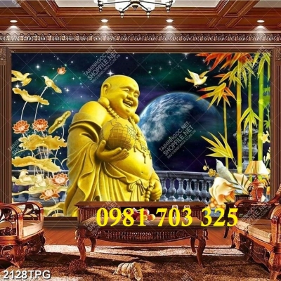 Tranh Phật giáo, gạch tranh ốp phòng thờ