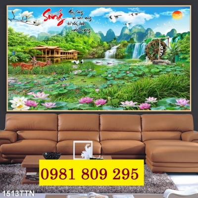 Tranh gạch , gạch trang trí phòng khách mới