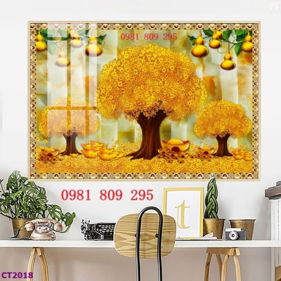 Tranh gạch 3d kim tiền mới HQ8338