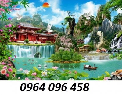 Tranh phong cảnh sô núi tranh gạch 3d ốp tường - FCV5