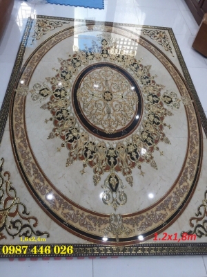 Gạch thảm lát nền nhà khắc vàng HP9723