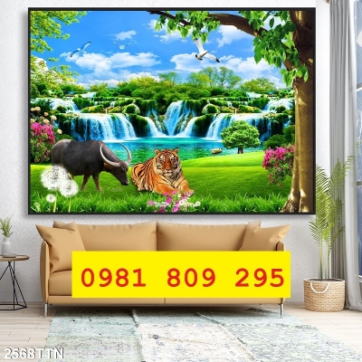 Tranh gạch ốp phòng khách