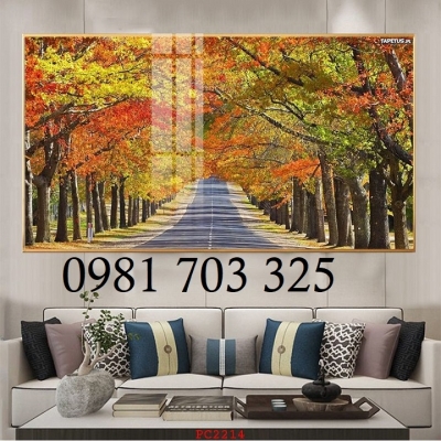 Gạch tranh 3D mùa thu trang trí