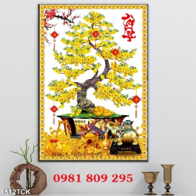 Tranh gạch hoa mai phúc lộc JP5699
