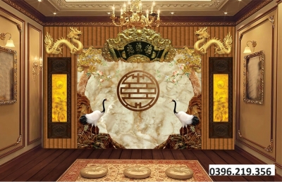 Tranh gạch 3d trang trí phòng thờ
