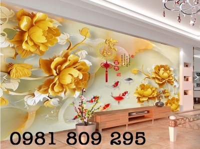 gạch tranh - tranh trang trí sứ ngọc hoa sen