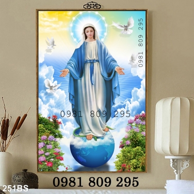 Gạch 3d Đức Mẹ Maria , tranh gạch công giáo
