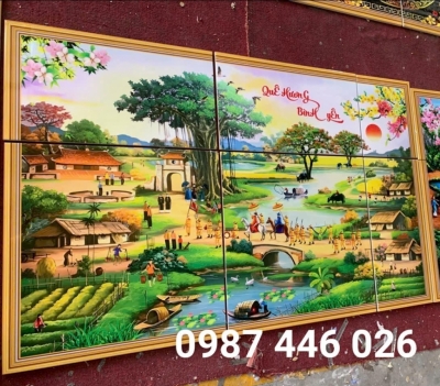 Gạch tranh 3d quê hương bình yên