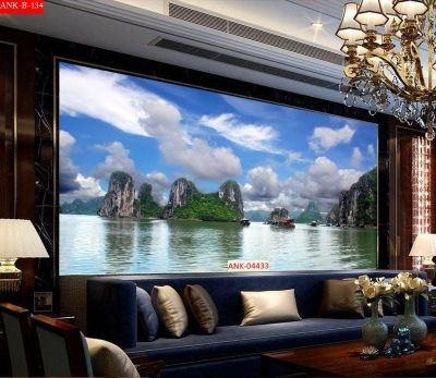 Tranh gạch 3d bờ biển cây dừa 655XP