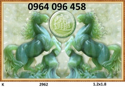 Tranh gạch 3d 8 con ngựa 095XO