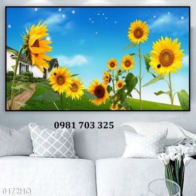 Tranh gạch 3D vườn hoa trang trí