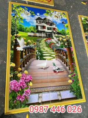Tranh gạch men ốp tường phòng khách 3d đẹp HP9822
