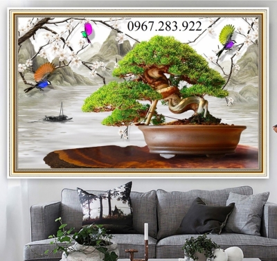 Tranh 3D- Tranh cây cảnh