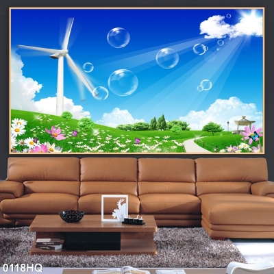 Tranh gạch hoa 3d trang trí tường