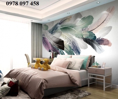 Gạch tranh trang trí phòng ngủ