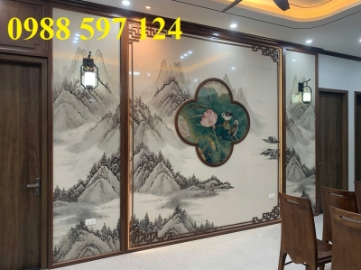 Ốp tường than tre- tranh+ tấm ốp