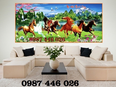 Tranh gạch men mã đáo thành công HP28